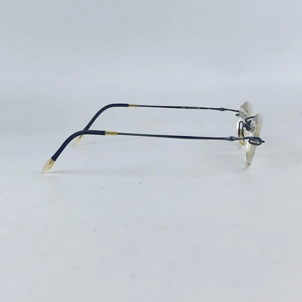 Kuzio Kawasaki MP-634 Women Eyeglasses Frame Silver Metal Half Rim 50-19-145 mm‎
